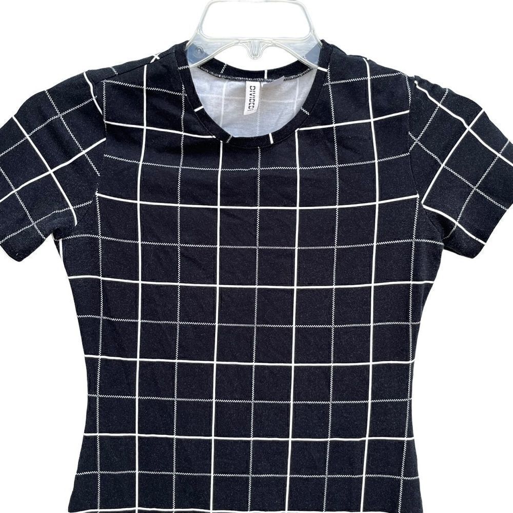 H&M Divided Dress Short Sleeve Black and White Women’s Size S - Picture 4 of 8